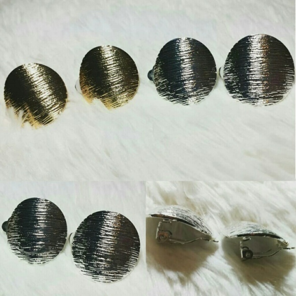 ☄Vintage Style Silvery Curvy Clip-On Earrings